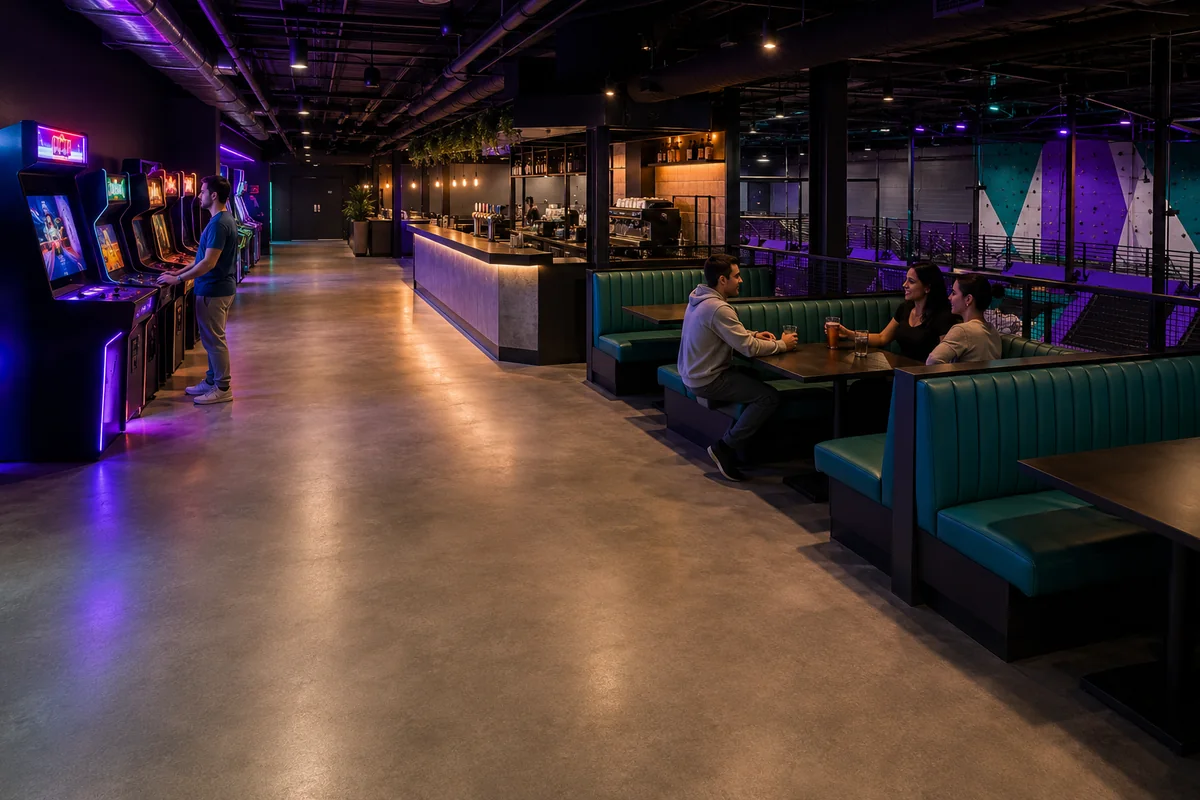 Arcade & Lounge at Arcadium Jump & Climb